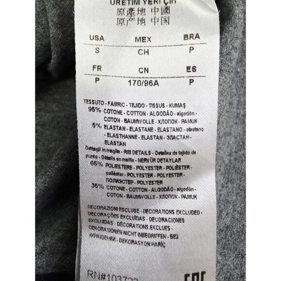 A/X Armani Exchange Size Small Mens Charcoal Gray chest Logo Short Sleeve Polo - Picture 6 of 10